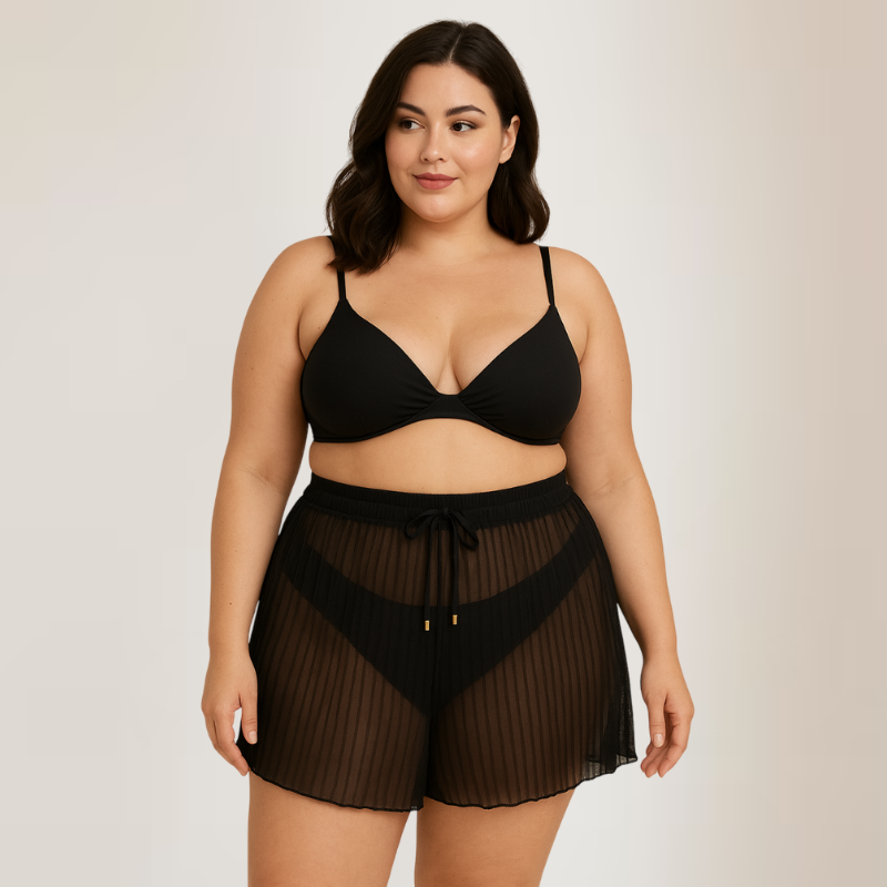 SAÍDA DE PRAIA SHORTS PLUS SIZE