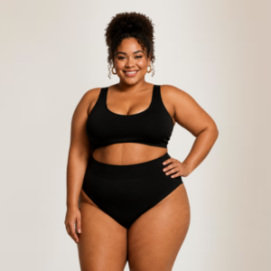 CALCINHA DE PRAIA CINTURA ALTA PLUS SIZE