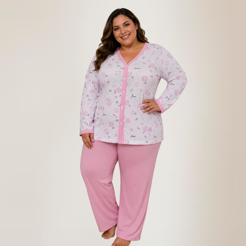 PIJAMA PLUS SIZE LONGO - Imagem 5